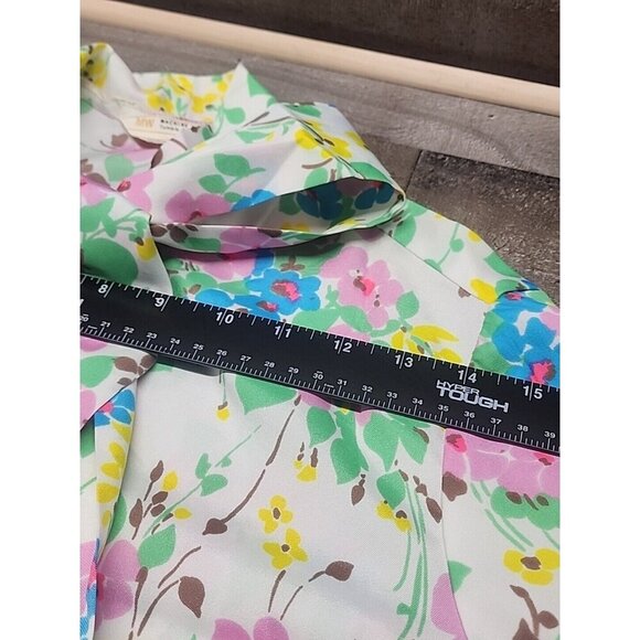 Vintage 70's JC Penny womans Bow collar Floral Blouse Office Geek Grandma Core - Picture 6 of 9